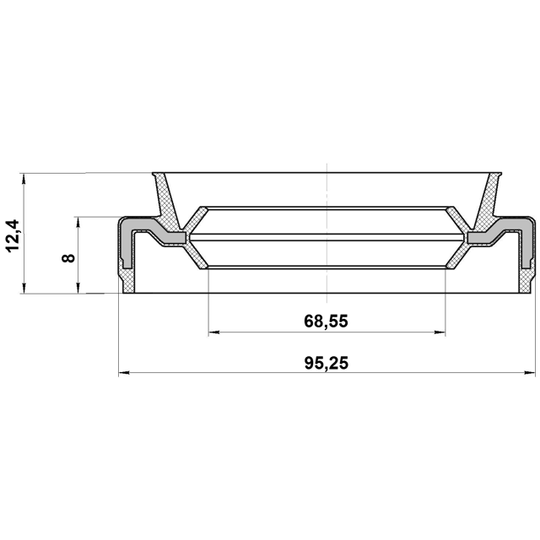 95EAS-70950812X - Seal, wheel hub 