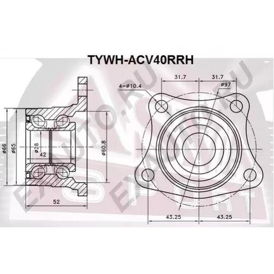 TYWH-AE100R - Wheel hub 