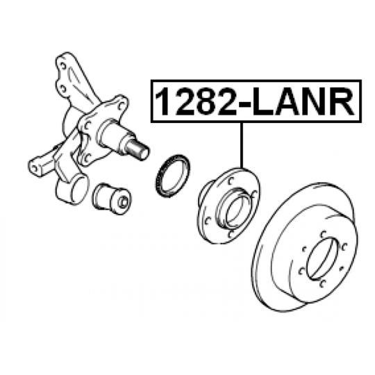 1282-LANR - Wheel hub 