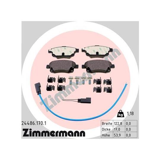 24486.170.1 - Brake Pad Set, disc brake 