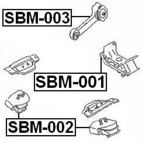 SBM-001 - Moottorin tuki 