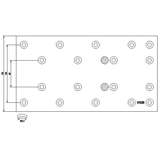 1922509 - Brake Lining Kit, drum brake 