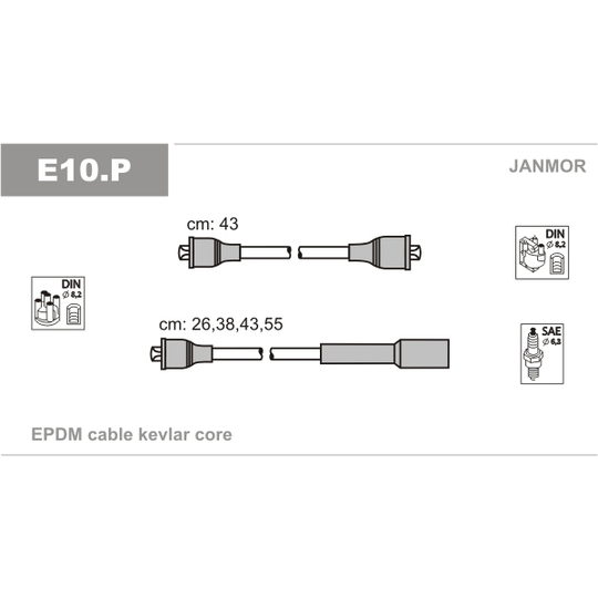E10.P - Ignition Cable Kit 