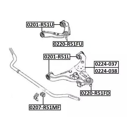 0220-R51FD - Ball Joint 