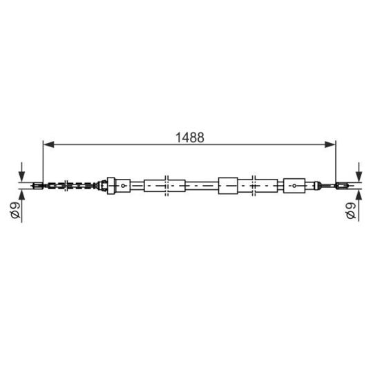 1 987 482 103 - Cable, parking brake 