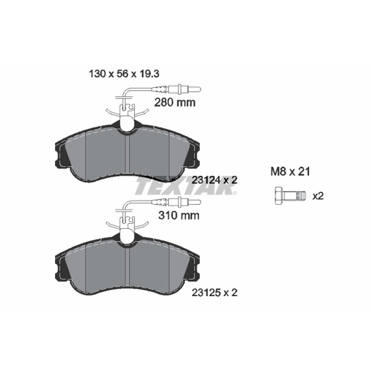 2312401 - Brake Pad Set, disc brake 