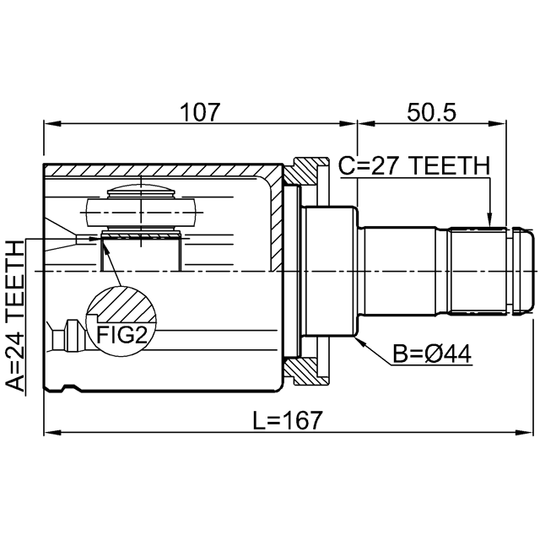 1911-X3 - Joint, drive shaft 