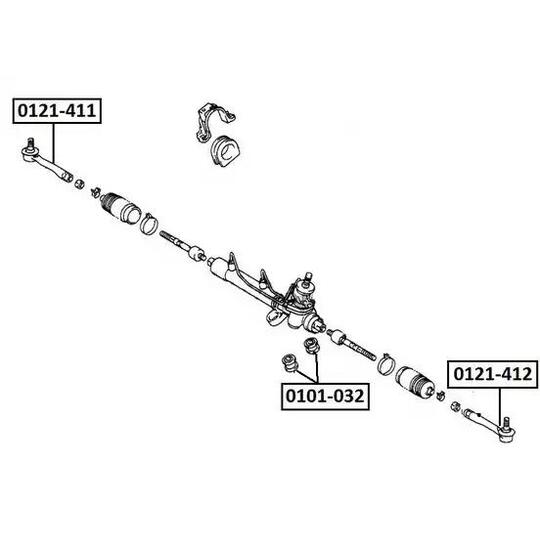 0101-032 - Control Arm-/Trailing Arm Bush 