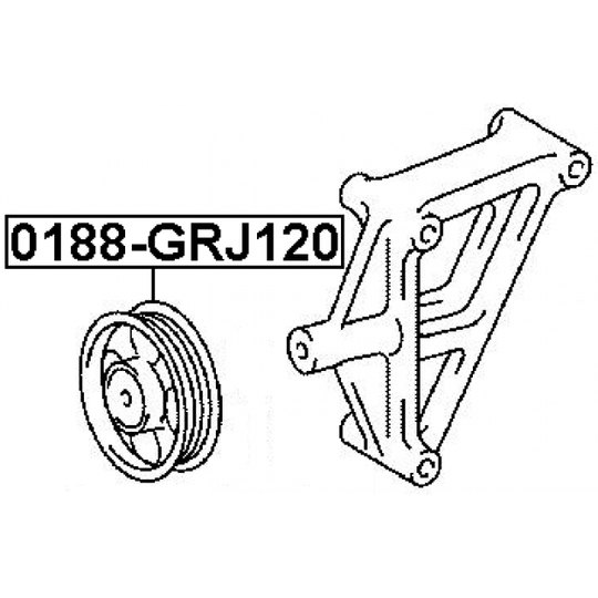 0188-GRJ120 - Deflection/Guide Pulley, v-ribbed belt 