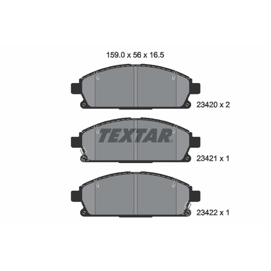 2342001 - Brake Pad Set, disc brake 