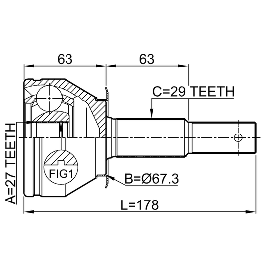 0210-R51MT - Joint, drive shaft 