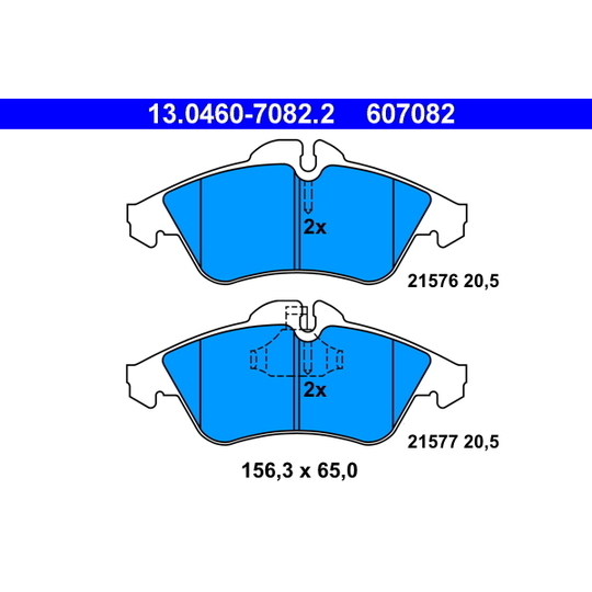 13.0460-7082.2 - Brake Pad Set, disc brake 