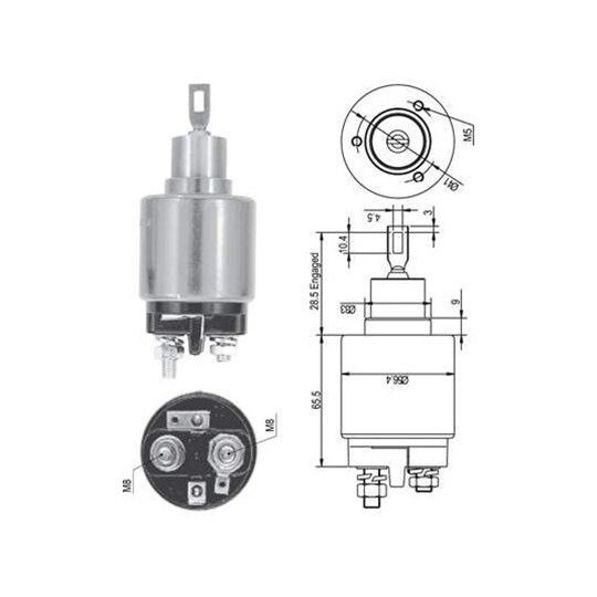 940113050127 - Solenoid, startmotor 