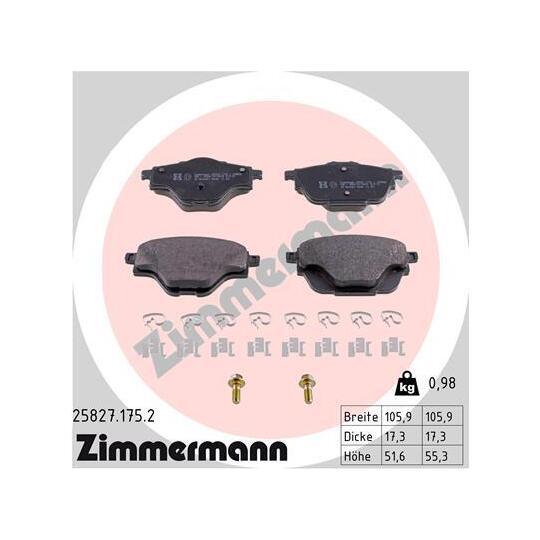 25827.175.2 - Brake Pad Set, disc brake 