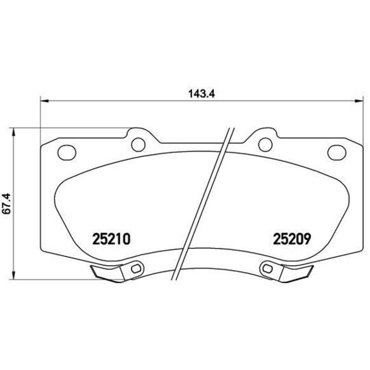 P 83 140 - Brake Pad Set, disc brake 