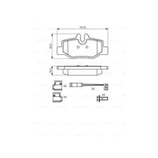 0 986 494 603 - Brake Pad Set, disc brake 