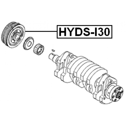 HYDS-I30 - Remskiva, vevaxel 