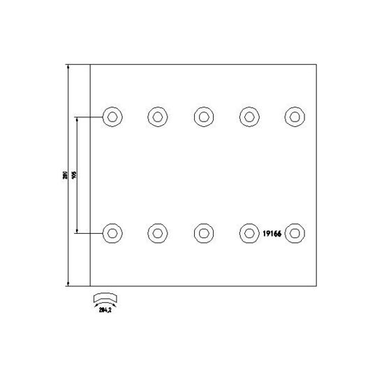 1916602 - Brake Lining Kit, drum brake 