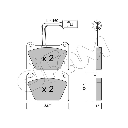 822-052-1 - Brake Pad Set, disc brake 