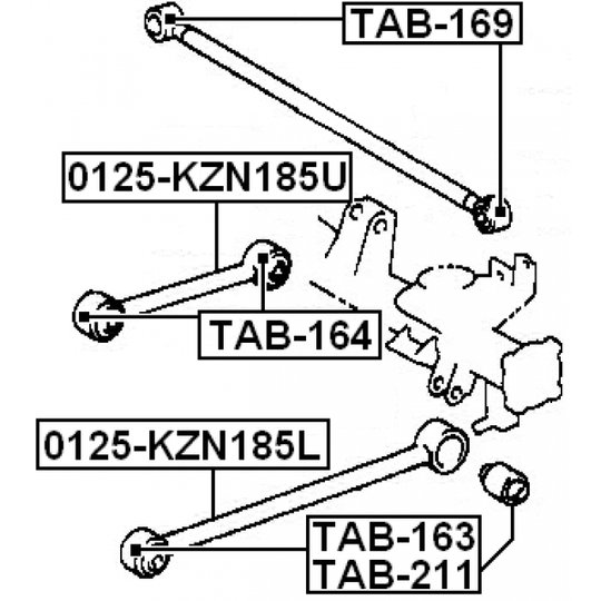 TAB-169 - Control Arm-/Trailing Arm Bush 