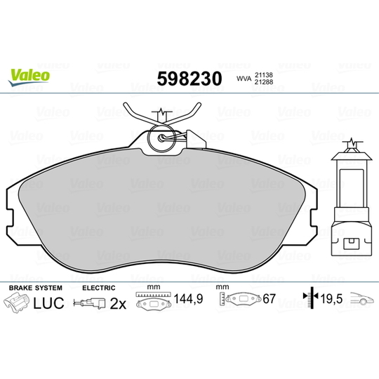 598230 - Brake Pad Set, disc brake 