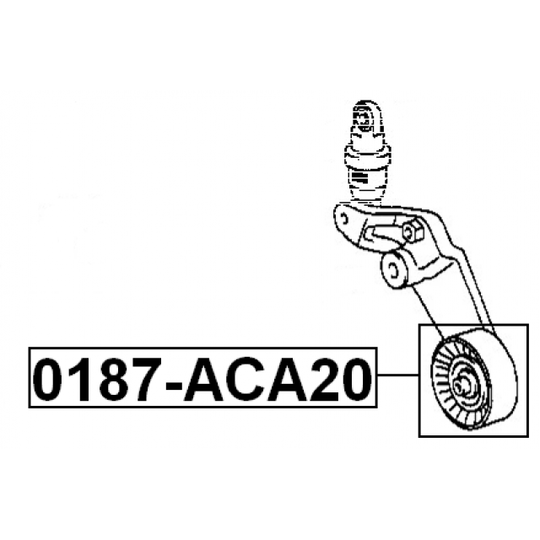 0187-ACA20 - Tensioner Pulley, v-ribbed belt 