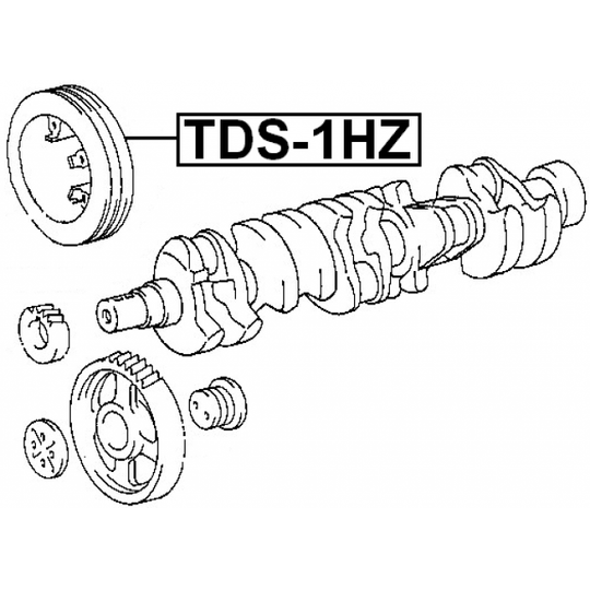 TDS-1HZ - Hihnapyörä, kampiakseli 