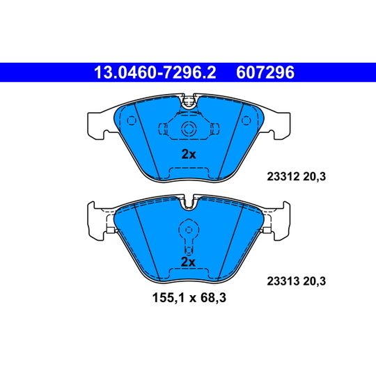13.0460-7296.2 - Brake Pad Set, disc brake 