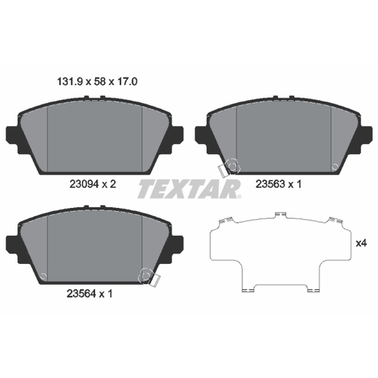 2309401 - Brake Pad Set, disc brake 