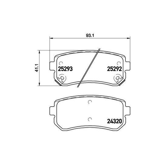 P 30 051 - Brake Pad Set, disc brake 