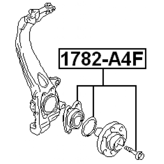 1782-A4F - Wheel hub 