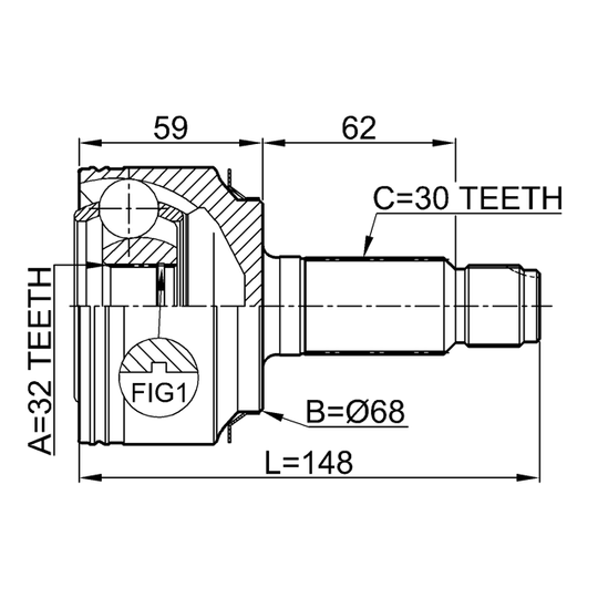 0310-RE20 - Joint, drive shaft 