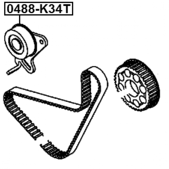 0488-K34T - Deflection/Guide Pulley, timing belt 