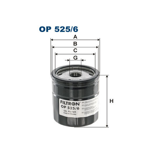 OP 525/6 - Oil filter 