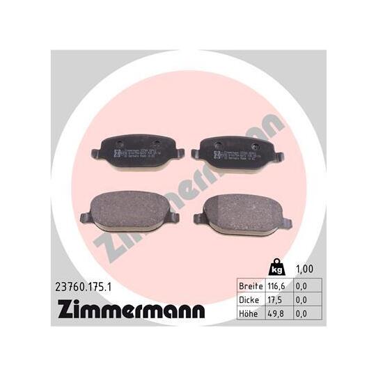 23760.175.1 - Brake Pad Set, disc brake 