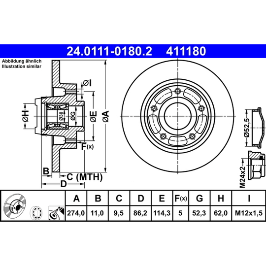 24.0111-0180.2 - Brake Disc 