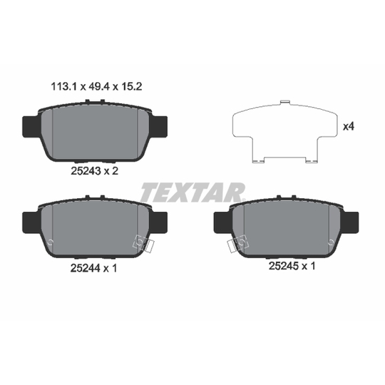 2524301 - Brake Pad Set, disc brake 