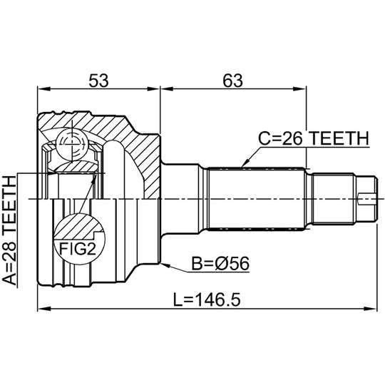 0510-323BJ - Joint, drive shaft 