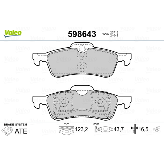 598643 - Brake Pad Set, disc brake 