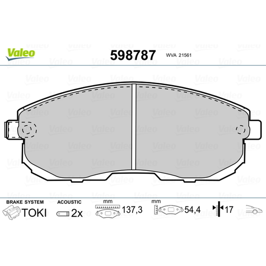 598787 - Brake Pad Set, disc brake 