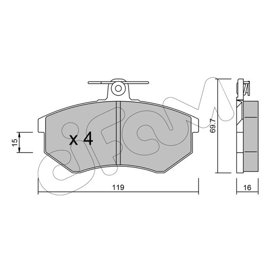 822-148-2 - Brake Pad Set, disc brake 