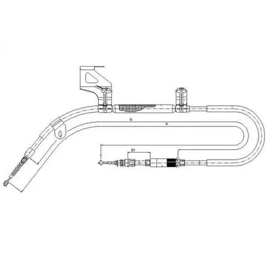 44005400 - Cable, parking brake 