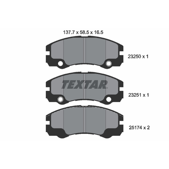 2325001 - Brake Pad Set, disc brake 