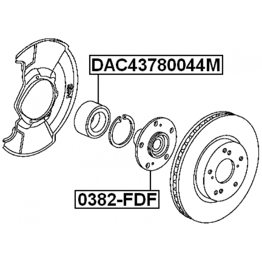 DAC43780044M - Pyöränlaakeri 
