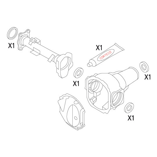 19535826 - Packningssats, differential 