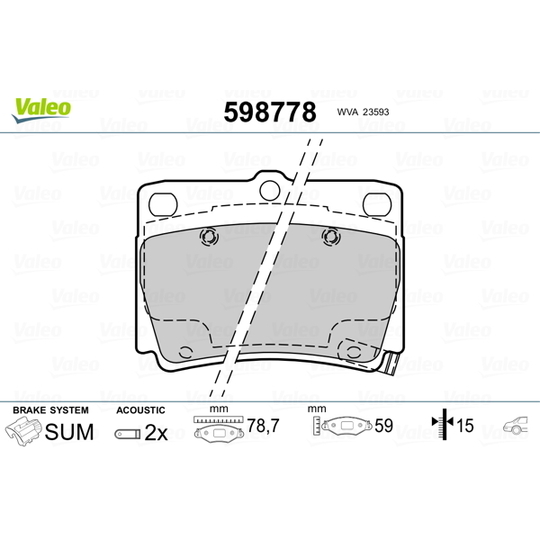 598778 - Brake Pad Set, disc brake 