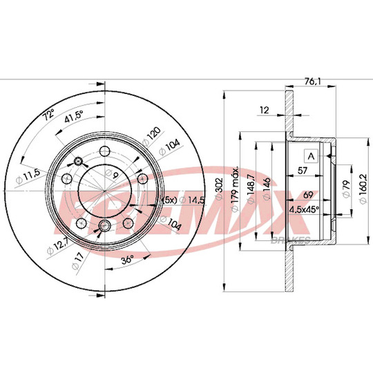 BD-8042 - Brake Disc 