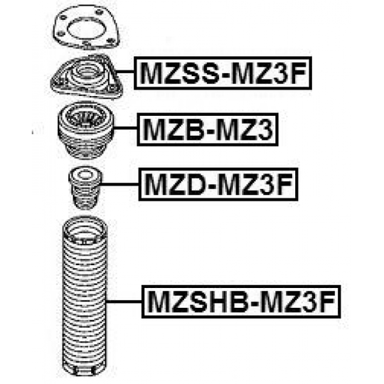 MZSHB-MZ3F - Suojus/palje, iskunvaimentaja 
