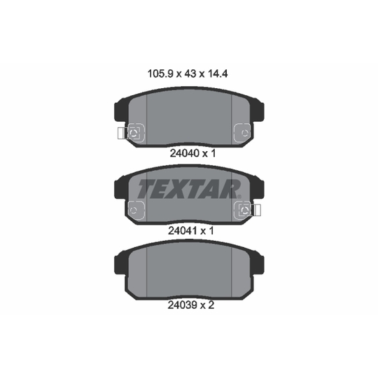 2404001 - Brake Pad Set, disc brake 