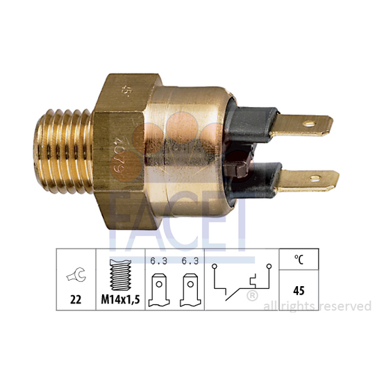 7.4079 - Temperature Switch, coolant warning lamp 